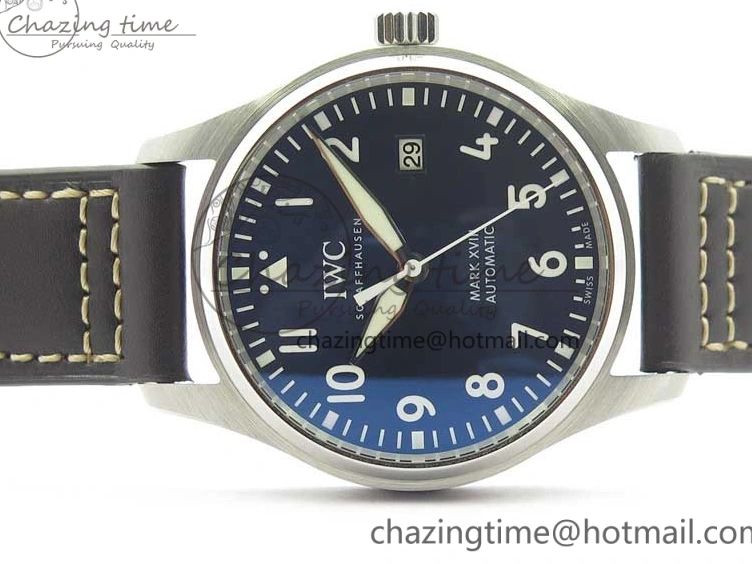 MIROTIME 0513 MARK XVIII Le Petit Prince IW327004 SS FKF 1:1 Best Edition Blue Dial On Brown Leather Strap Trendsetting 7117